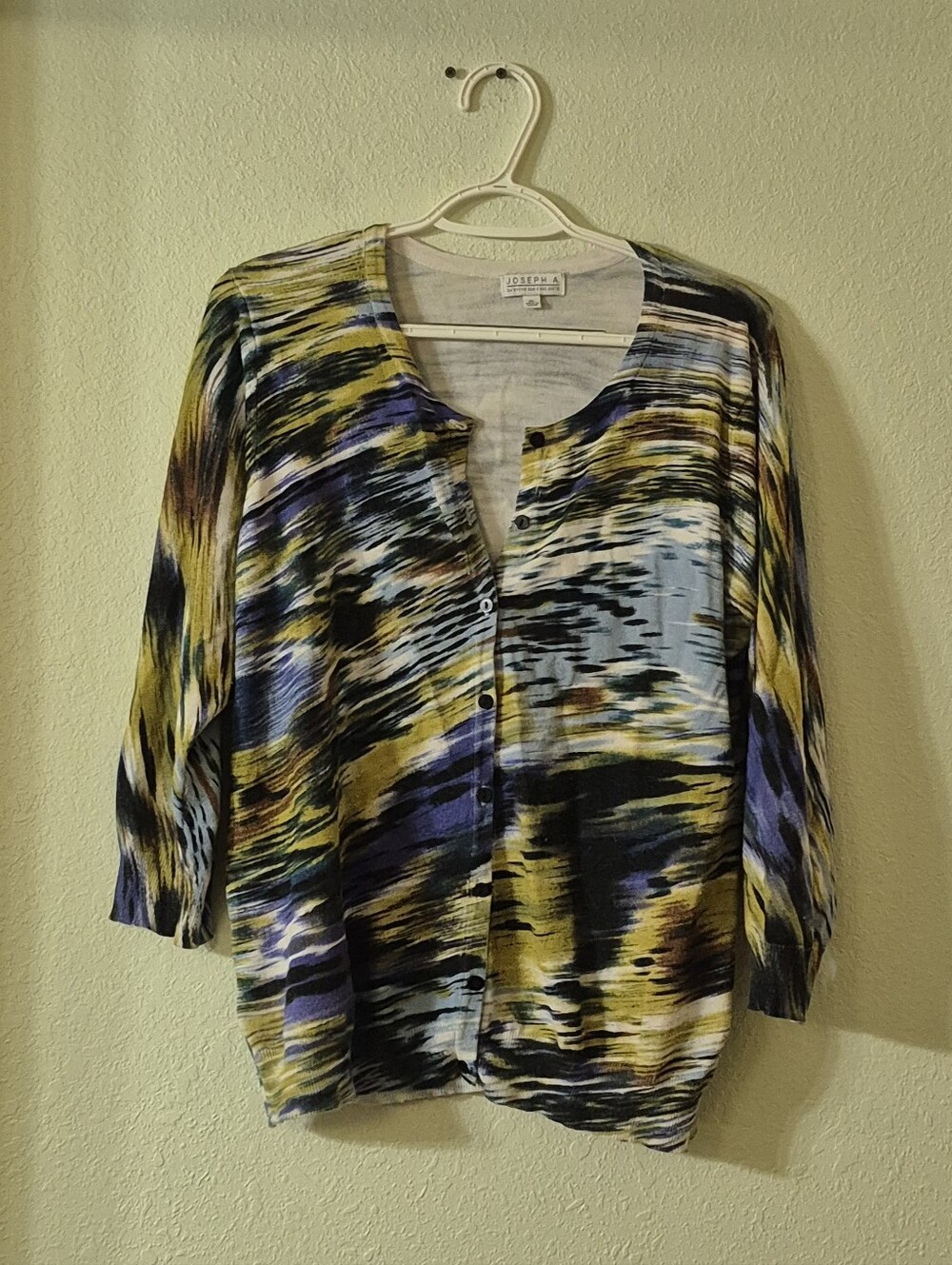 Joseph Multicolor Abstract-Print Button-Front Top
